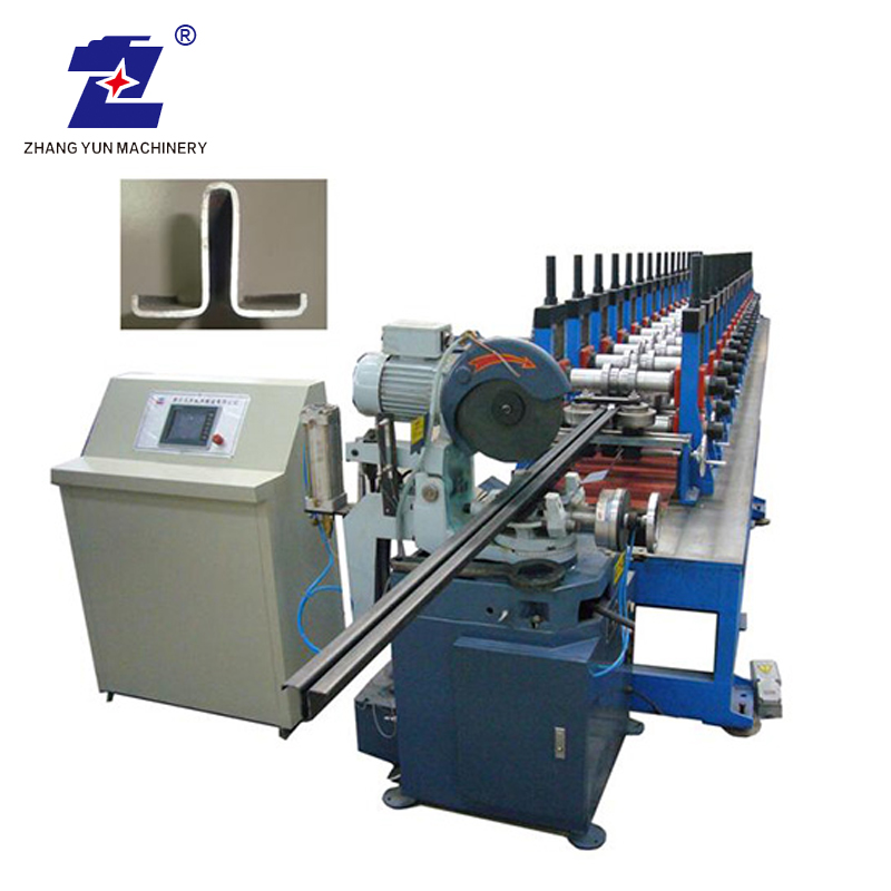 Herstellung von verzinktem Stahlprofil Kundenspezifische Aufzugs-Hohlführungsschienen-Rollformmaschine