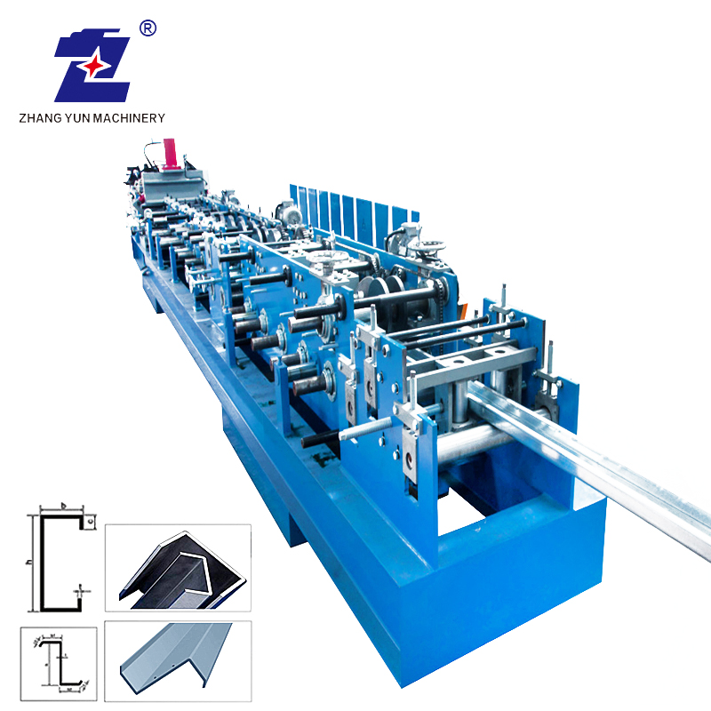 Automatisches Stanzen mehrerer Größe Baumaterial C z u Purlin Channel Stut Profil Kaltrollformungsmaschine